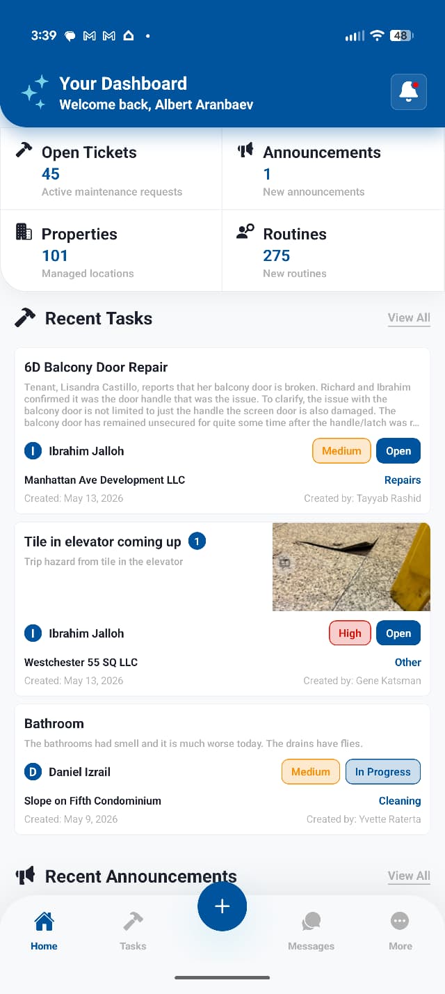 Service Guru dashboard